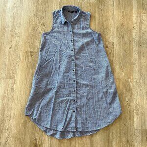 Womens Mlle Gabrielle Denim-Style Midi Dress - L